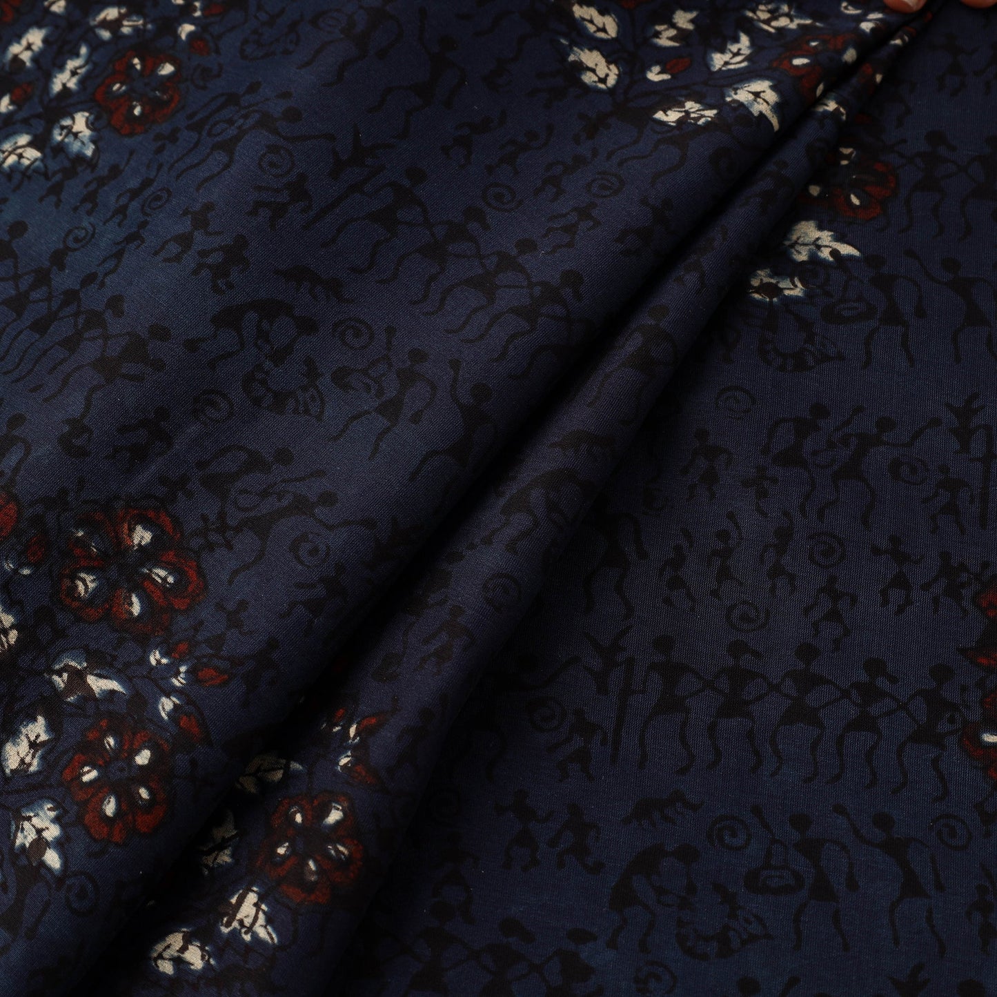Hand natural dyed chanderi silk fabric 28 - handcrafted