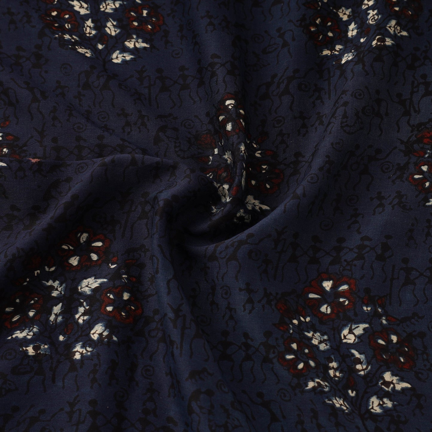 Hand natural dyed chanderi silk fabric 28 - handcrafted