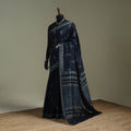 Hand block print natural dyed chanderi silk akola saree 03