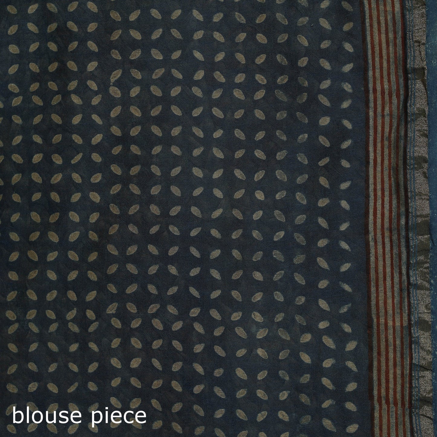 Hand block print natural dyed chanderi silk akola saree 10
