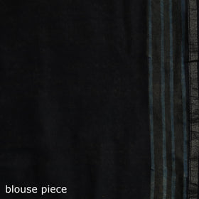 Hand block print natural dyed chanderi silk akola saree 33