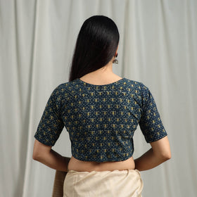 Hand natural dyed cotton readymade blouse 01 - handcrafted