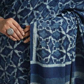 Buy Akola Hand Block Printed Cotton Saree Online at iTokri.com