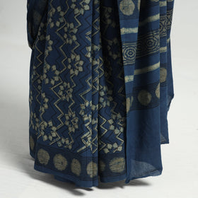  Akola Hand Block Printed Cotton Saree 