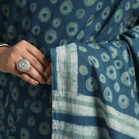 block printed saree