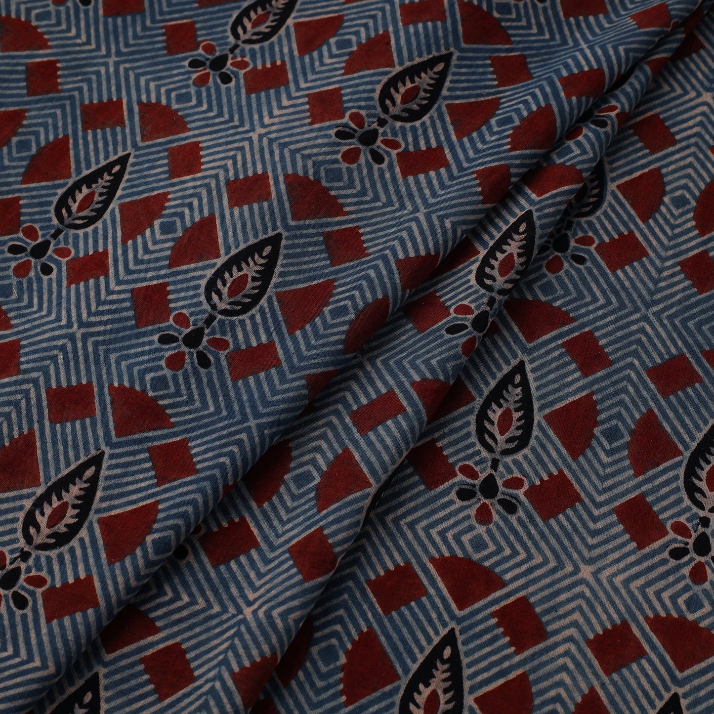 Hand pure mul cotton natural dyed fabric 08 - handcrafted
