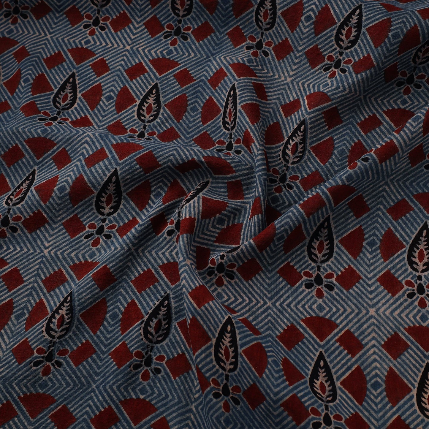 Hand pure mul cotton natural dyed fabric 08 - handcrafted