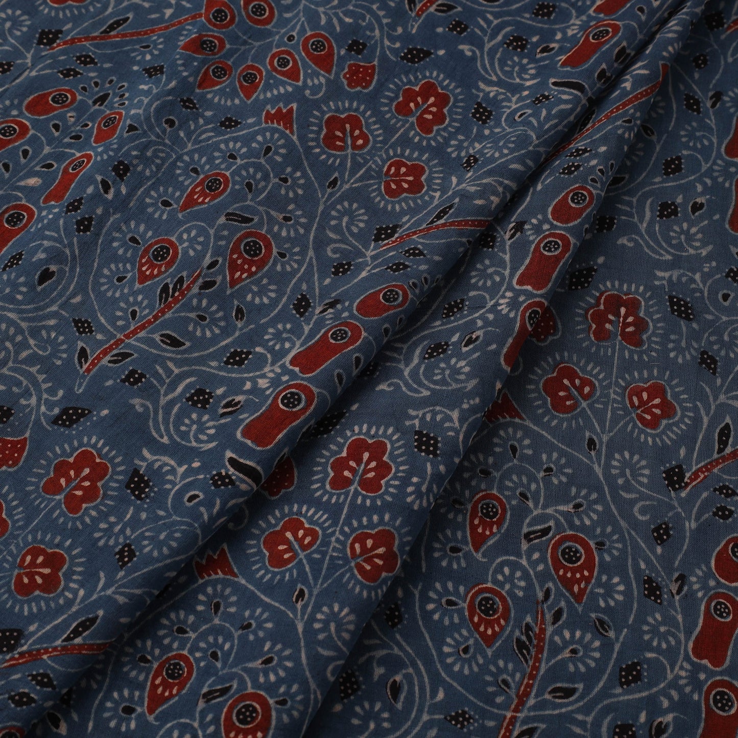 Hand pure mul cotton natural dyed fabric 12 - handcrafted