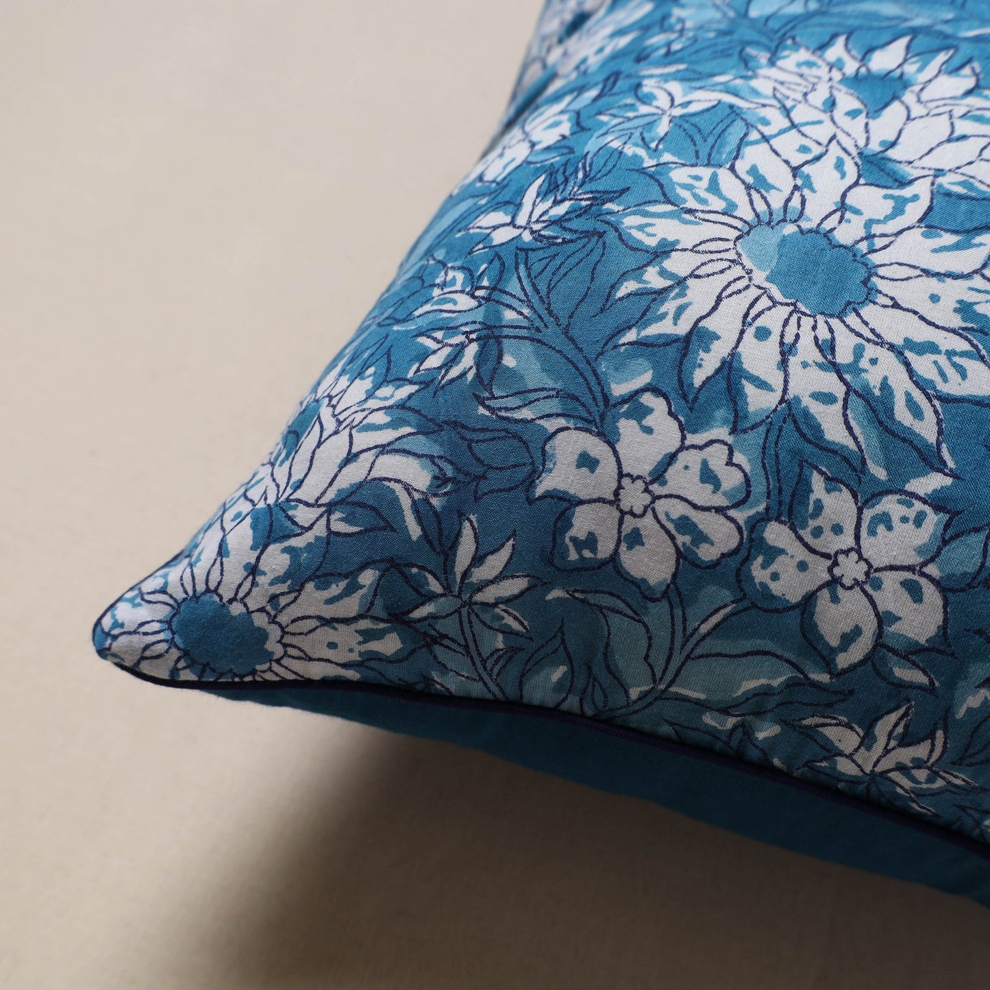 Hand sanganeri cushion cover 20 - handcrafted