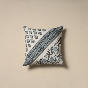 Hand sanganeri floral cushion cover 08 - handcrafted