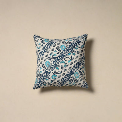 Hand sanganeri floral cushion cover 10 - handcrafted