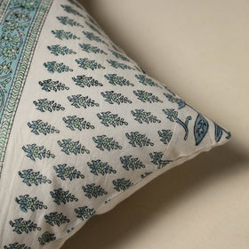 Hand sanganeri floral cushion cover 18 - handcrafted