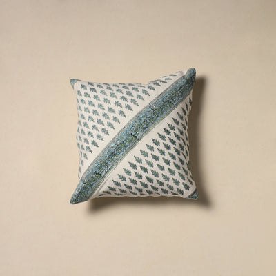 Hand sanganeri floral cushion cover 20 - handcrafted