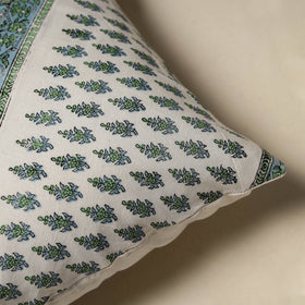 Hand sanganeri floral cushion cover 20 - handcrafted