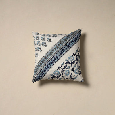 Hand sanganeri floral cushion cover 26 - handcrafted