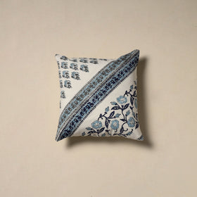 Hand sanganeri floral cushion cover 26 - handcrafted