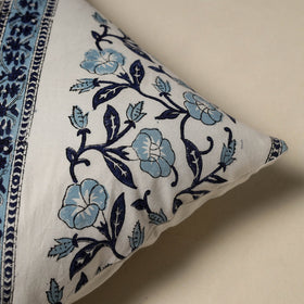 Hand sanganeri floral cushion cover 26 - handcrafted