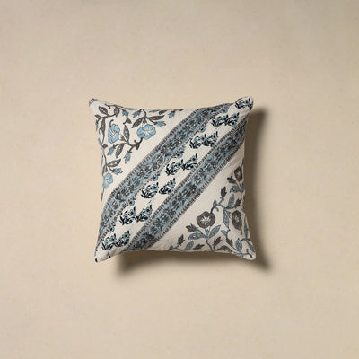 Hand sanganeri floral cushion cover 30 - handcrafted