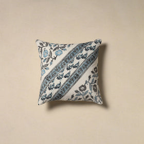 Hand sanganeri floral cushion cover 30 - handcrafted