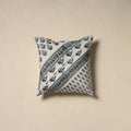 Hand sanganeri floral cushion cover 32 - handcrafted
