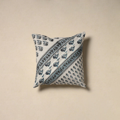 Hand sanganeri floral cushion cover 32 - handcrafted