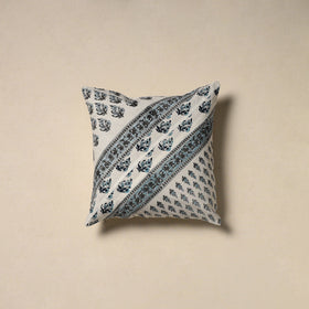 Hand sanganeri floral cushion cover 32 - handcrafted