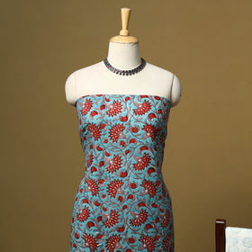 Hand sanganeri cotton 3pc unstitched dress material 12