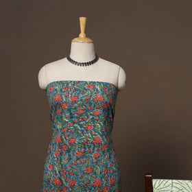 Hand sanganeri cotton 3pc unstitched dress material 11