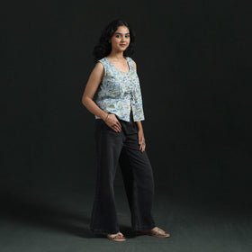 Hand block sanganeri print cotton floral crop top 20