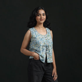 Hand block sanganeri print cotton floral crop top 20