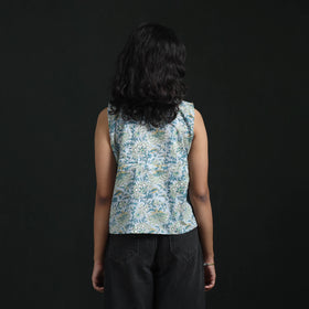Hand block sanganeri print cotton floral crop top 20