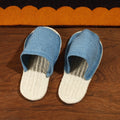 Blue Hand Braided Cotton Stitched Home Slipper