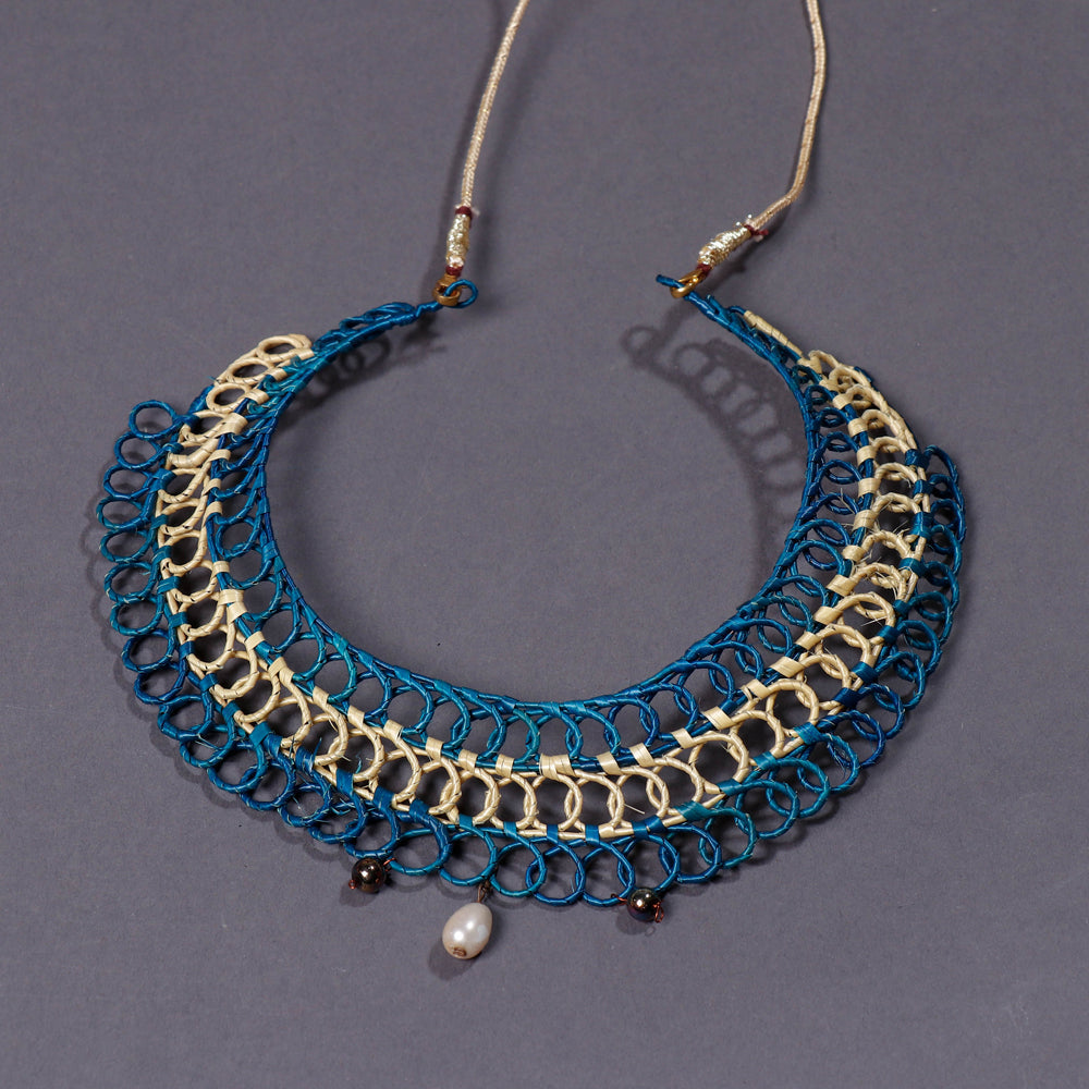  Hand Braided Natural Sikki Grass Necklace 