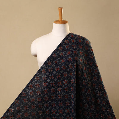 Blue - hand cotton fabric 05 - handcrafted