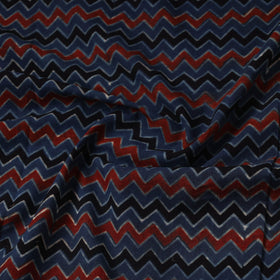 Blue Hand Block Print Cotton Ajrakh Fabric