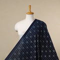 Blue - hand cotton indigo bagru fabric 01 - handcrafted