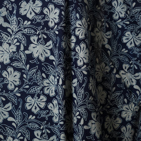 Blue - hand cotton indigo bagru fabric 02 - handcrafted