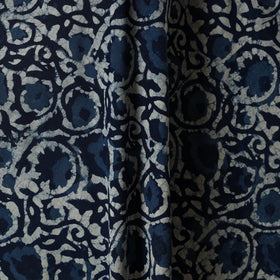Blue - hand cotton indigo bagru fabric 06 - handcrafted