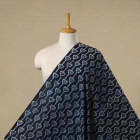 Hand cotton indigo bagru fabric 18 - handcrafted