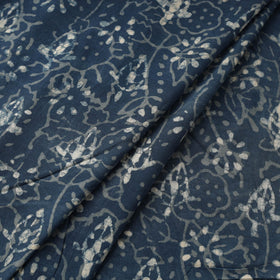 Blue Hand Block Print Cotton Indigo Bagru Fabric