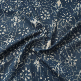 Blue Hand Block Print Cotton Indigo Bagru Fabric