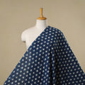 Hand cotton indigo bagru fabric 19 - handcrafted