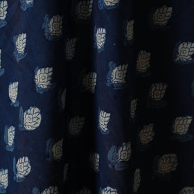 Hand cotton indigo bagru fabric 19 - handcrafted