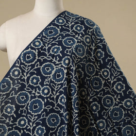 Hand cotton indigo bagru fabric 20 - handcrafted