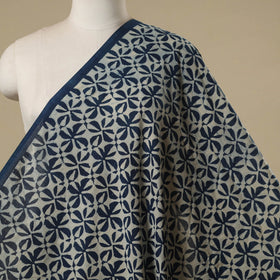 Hand cotton indigo bagru fabric 21 - handcrafted