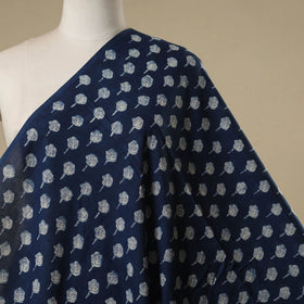 Hand cotton indigo bagru fabric 22 - handcrafted