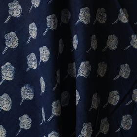 Hand cotton indigo bagru fabric 22 - handcrafted