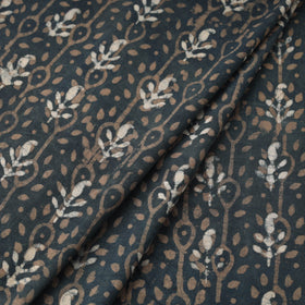 Blue - hand cotton indigo bagru fabric 23 - handcrafted