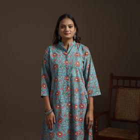 Hand cotton a-line sanganeri kurta for women 01