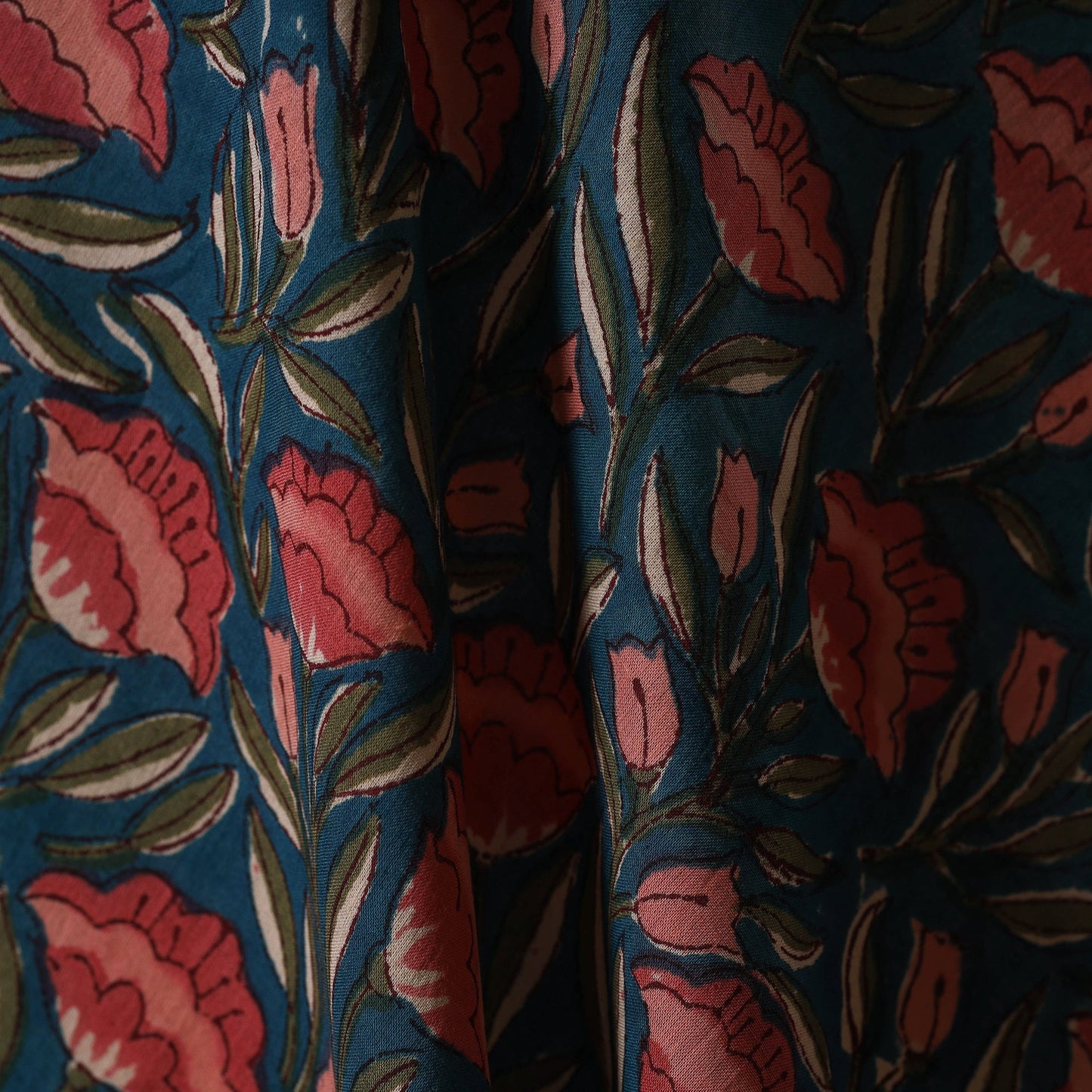 Hand cotton sanganeri fabric 10 - handcrafted